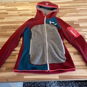 Ortovox classic knit hoody women’s medium wool fleece zip up